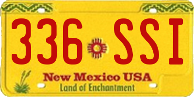 NM license plate 336SSI