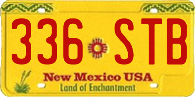 NM license plate 336STB