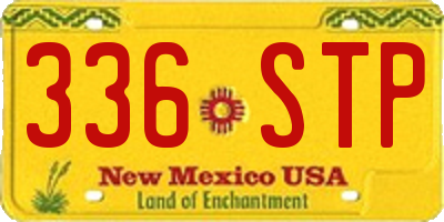 NM license plate 336STP