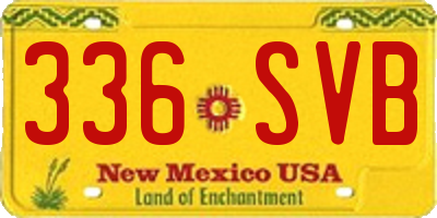 NM license plate 336SVB