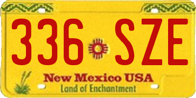 NM license plate 336SZE