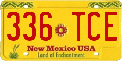NM license plate 336TCE