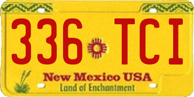 NM license plate 336TCI