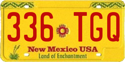NM license plate 336TGQ