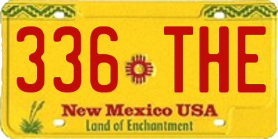 NM license plate 336THE