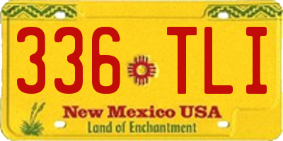 NM license plate 336TLI