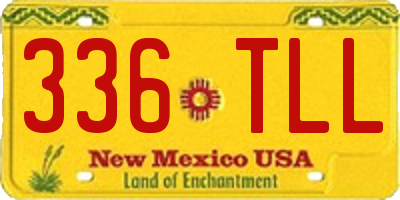 NM license plate 336TLL