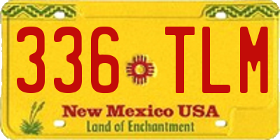 NM license plate 336TLM