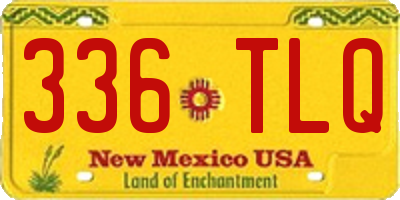 NM license plate 336TLQ