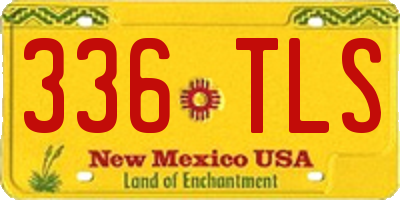 NM license plate 336TLS