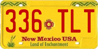 NM license plate 336TLT