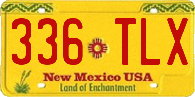 NM license plate 336TLX