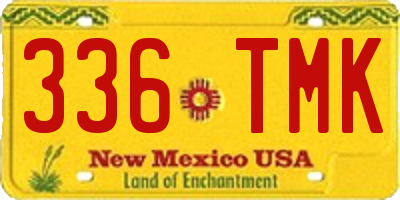 NM license plate 336TMK