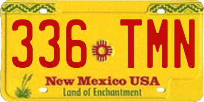 NM license plate 336TMN