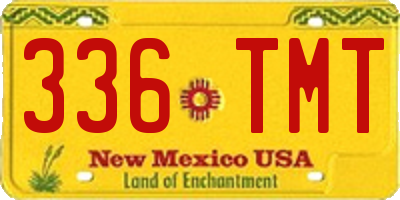 NM license plate 336TMT
