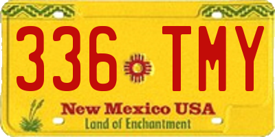 NM license plate 336TMY