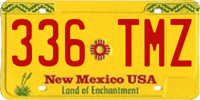 NM license plate 336TMZ