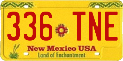 NM license plate 336TNE