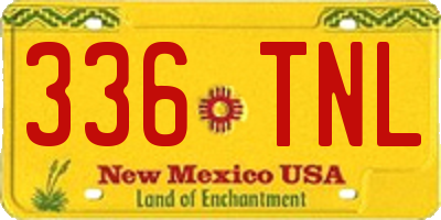 NM license plate 336TNL