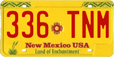 NM license plate 336TNM