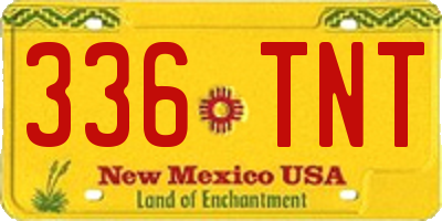 NM license plate 336TNT