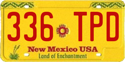NM license plate 336TPD