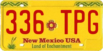 NM license plate 336TPG