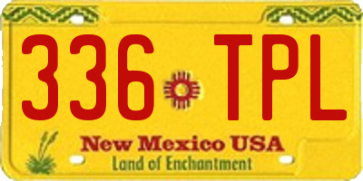 NM license plate 336TPL
