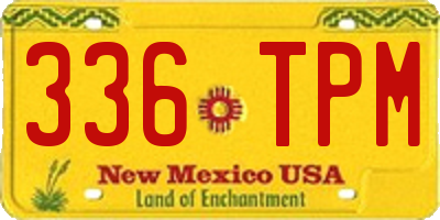 NM license plate 336TPM