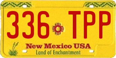 NM license plate 336TPP