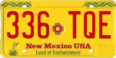 NM license plate 336TQE