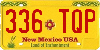 NM license plate 336TQP