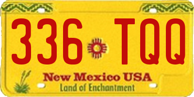 NM license plate 336TQQ