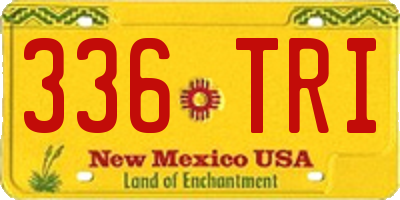 NM license plate 336TRI