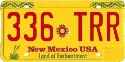 NM license plate 336TRR