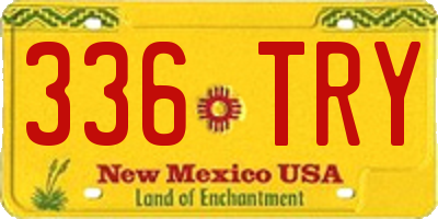 NM license plate 336TRY