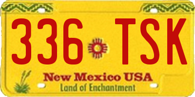 NM license plate 336TSK