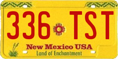 NM license plate 336TST