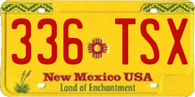 NM license plate 336TSX