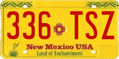 NM license plate 336TSZ