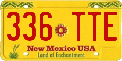 NM license plate 336TTE