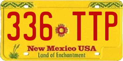 NM license plate 336TTP