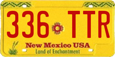 NM license plate 336TTR