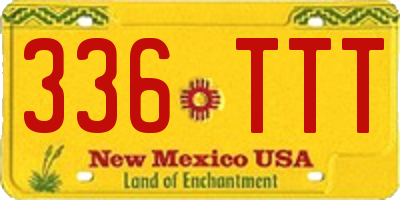 NM license plate 336TTT