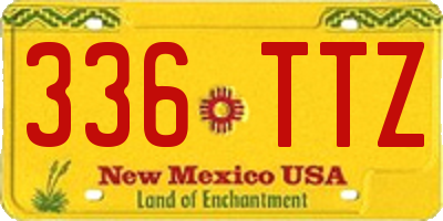 NM license plate 336TTZ