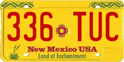 NM license plate 336TUC