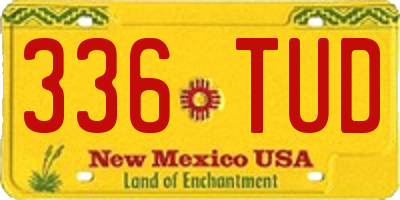 NM license plate 336TUD