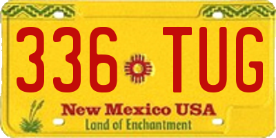 NM license plate 336TUG