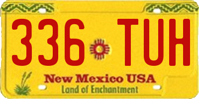 NM license plate 336TUH