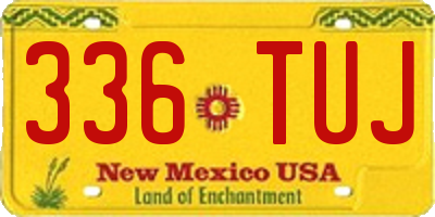 NM license plate 336TUJ